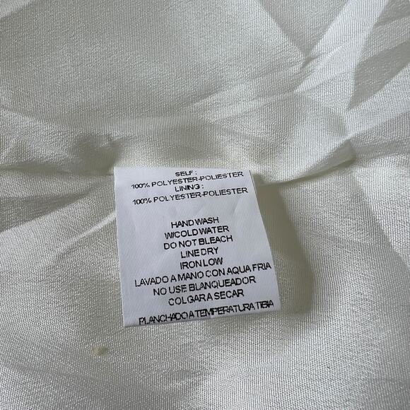 The Post Riley Puff Sleeve Sweetheart Babydoll Mini Dress Ivory Womens Large - Picture 10 of 10